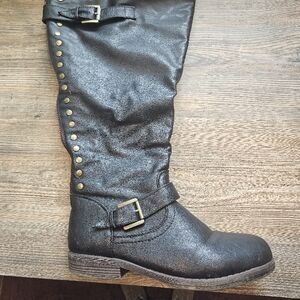 Stylish Black Studded Boots